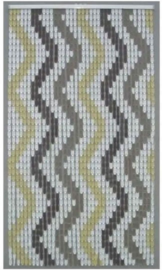 Sidirela Leaf Zig Zag Plastic Door Curtain Multicolour 120x220cm Ε-0298