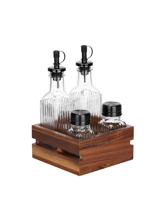 Orion Öl- & Essigspender-Set Hölzernes mit Ausgießer 190ml