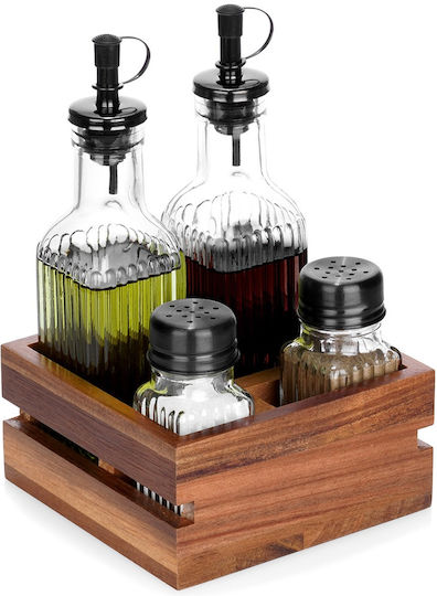 Orion Oil & Vinegar Set Wooden with Flow 190ml