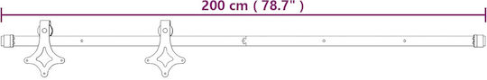 Vidaxl Συρόμενη Πόρτα Φυσικό Μαύρο 85 X 210 Cm