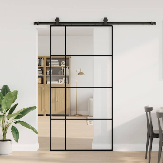 Vidaxl Συρόμενη Πόρτα Σετ Μηχανισμών Μαύρο 102,5 X 205 Εκ Γυαλί Esg Vidaxl Συρόμενη Πόρτα Σετ Μηχανισμών Μαύρο 102,5 X 205 Εκ Γυαλί Esg