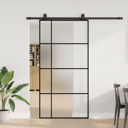 Vidaxl Συρόμενη Πόρτα Σετ Μηχανισμών Μαύρο 102,5 X 205 Εκ Γυαλί Esg Vidaxl Συρόμενη Πόρτα Σετ Μηχανισμών Μαύρο 102,5 X 205 Εκ Γυαλί Esg