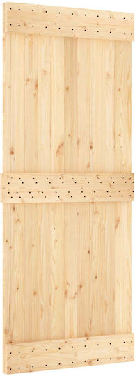 vidaxl Schiebetür Natürliches Schwarz 85 x 210 cm