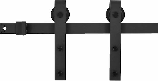 Vidaxl Συρόμενη Πόρτα Φυσικό Μαύρο 85 X 210 Cm