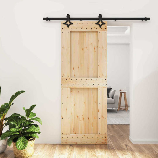 Vidaxl Συρόμενη Πόρτα Φυσικό Μαύρο 80 X 210 Cm Vidaxl Συρόμενη Πόρτα Φυσικό Μαύρο 80 X 210 Cm