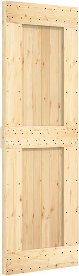 Vidaxl Συρόμενη Πόρτα Φυσικό Μαύρο 70 X 210 Cm