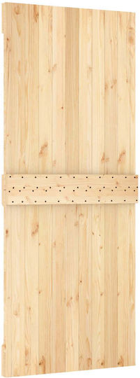 Vidaxl Ușă Glisantă Negru Natural 85 X 210 Cm