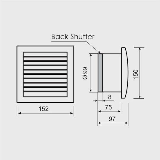 Mmotors Wall Bathroom Ventilator