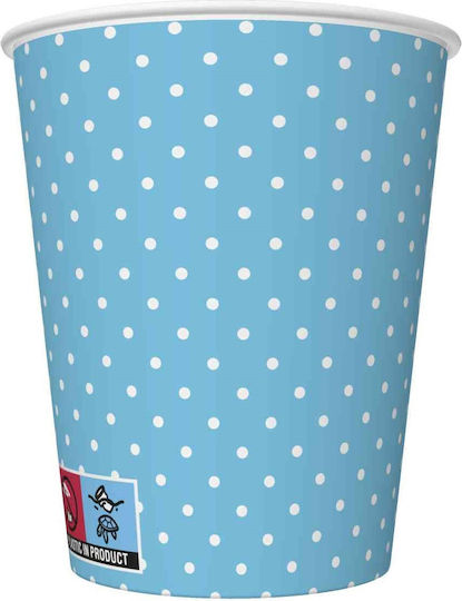 Set Blue White Polka Dot Plates Cups