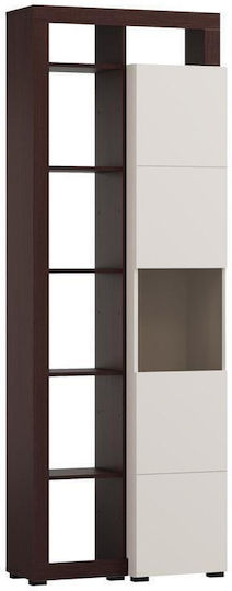 Argyll 1k Vs1 Wand Vitrine aus Spanplatte mit Verglasung & Beleuchtung Cashmere 77x35x215cm 11015781