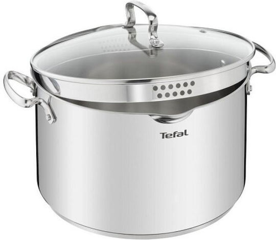Tefal Duetto+ Cookware Set from Stainless Steel Silver with Non-stick Coating 6 Pieces