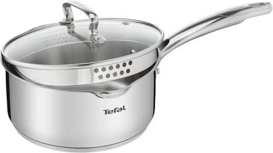 Tefal Duetto+ Cookware Set from Stainless Steel Silver with Non-stick Coating 6 Pieces