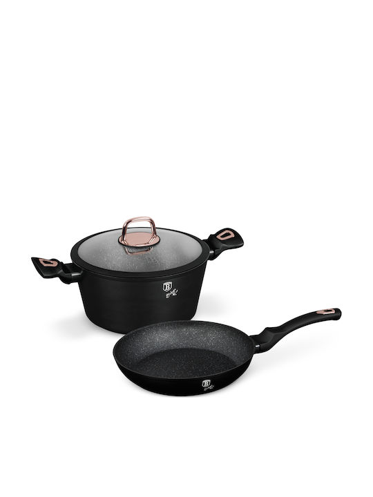Berlinger Haus Black Rose Collection Cookware Set from Aluminum with Non-stick Interior Coating 2 Pieces