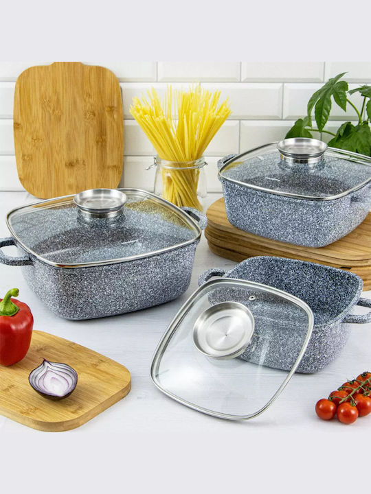 Klausberg Klausberg Töpfe Set aus Aluminiumguss mit Keramik Innenbeschichtung 3-teilig