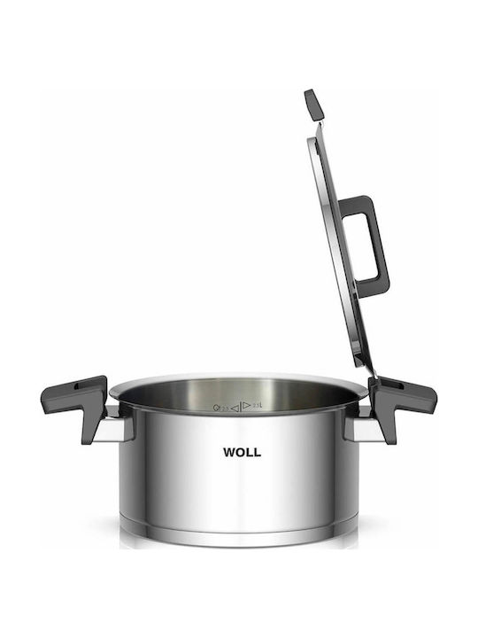 Woll Concept Σετ Κατσαρόλες από Ανοξείδωτο Ατσάλι Ασημί 4τμχ