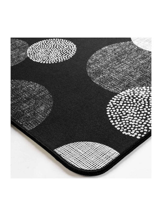 Douceur d'Intérieur Rectangular Kitchen Mat with Non-Slip Underlay Black 45x75cm