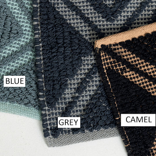 Palamaiki Chang Kitchen Mat Runner with Non-Slip Backing Blue 60x120cm
