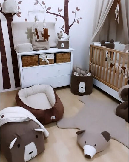 Baby Star Βρεφικό Μαξιλάρι Φωλιά Καφέ 40x75εκ.