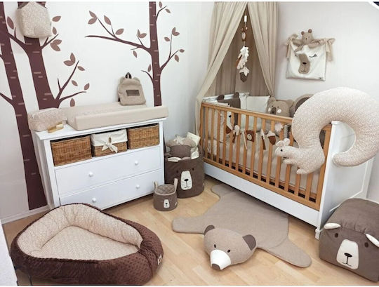 Baby Star Βρεφικό Μαξιλάρι Φωλιά Καφέ 40x75εκ.