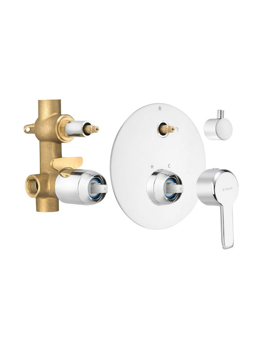 Deante Built-in Faucet Mixer for Shower Silver