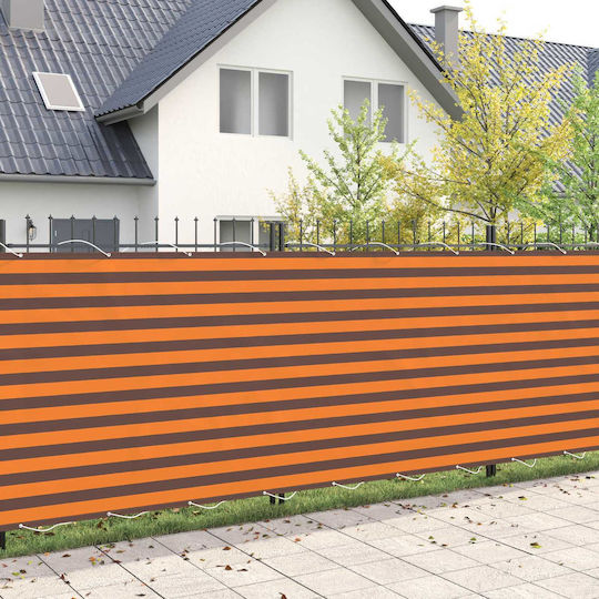 vidaXL Orange Shade Divider with PU Coating 1.5x5m 160gr/m²