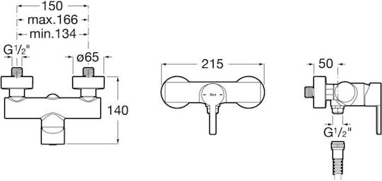 Roca Built-in Faucet Mixer for Shower Black 8433290115444
