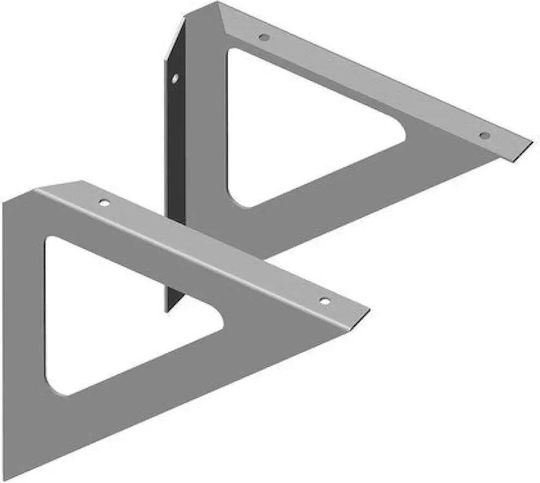 Vormann Heavy-Duty Metallic Corner Shelf Silver 190x190mm 175602.0017
