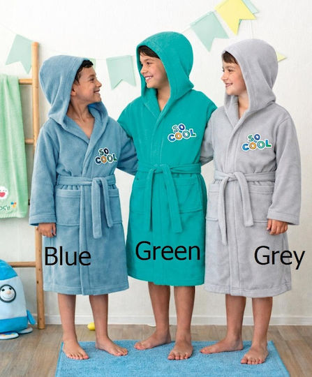 Palamaiki Παιδικό Μπουρνούζι Cool Cool Green με Κουκούλα