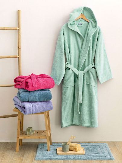 Palamaiki Kids Hooded Bathrobe Aqua