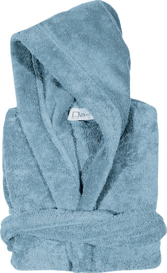 Das Home Παιδικό Μπουρνούζι Casual Blue με Κουκούλα