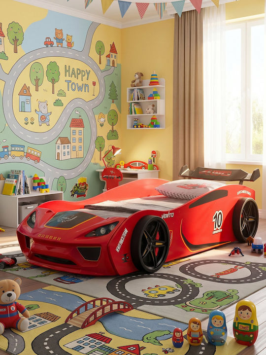 Kinderbett Kinderbetten Einzeln Rot für Matratze x