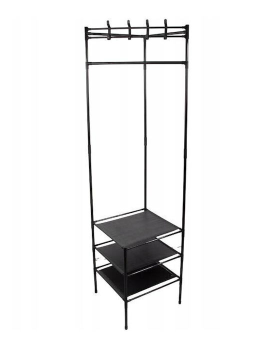 Verk Group Κρεμάστρα Δαπέδου από Μέταλλο Μαύρη 42cm