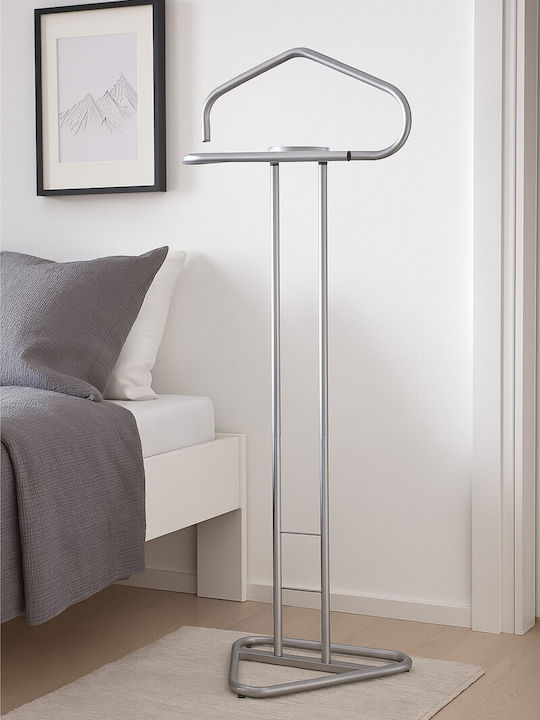 Κρεμάστρα Δαπέδου από Μέταλλο Γκρι 46x110cm