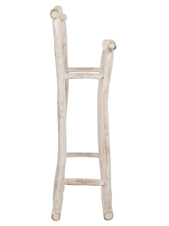 Cuier de podea din Lemn Albă 90x28cm