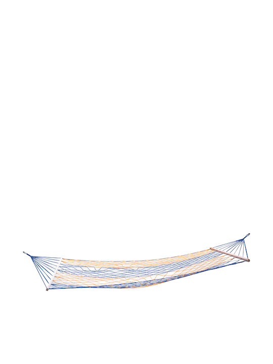 Summer Club mit Acryl-Netz Hängematte Einzeln Netz Blau 200x80cm Summer Club mit Acryl-Netz Hängematte Einzeln Netz Blau 200x80cm