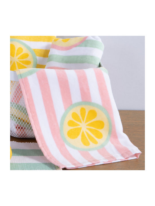 Nef-Nef Homeware Чаена Кърпа от 100% Памук в Розов Цвят 40x60cm