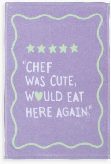 Nef-Nef Homeware Chef Was Cute Tea Towel Made of 100% Cotton in Blue Colour 40x60cm