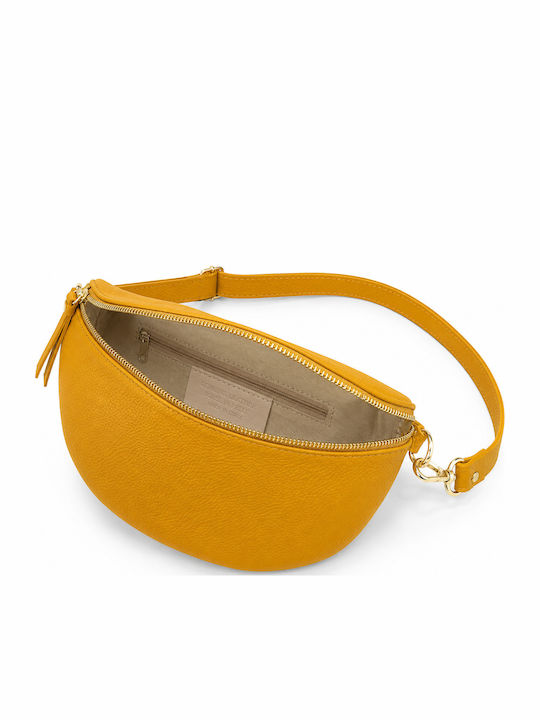 Women's Leather Bum Bag Yellow