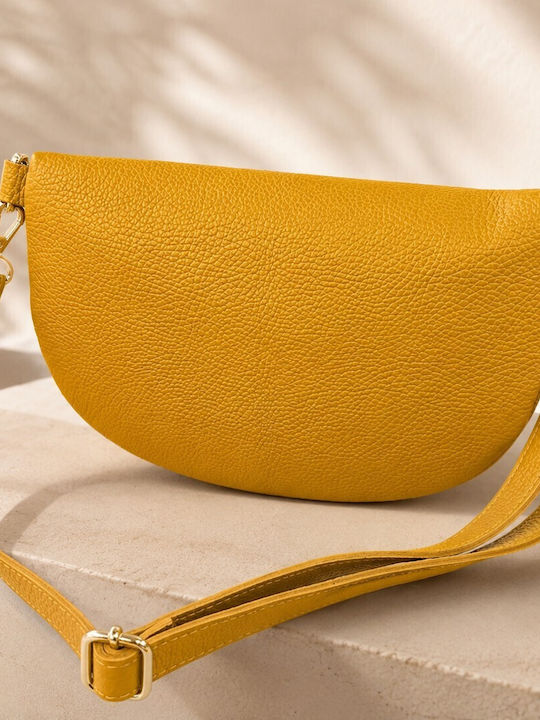 Women's Leather Bum Bag Yellow