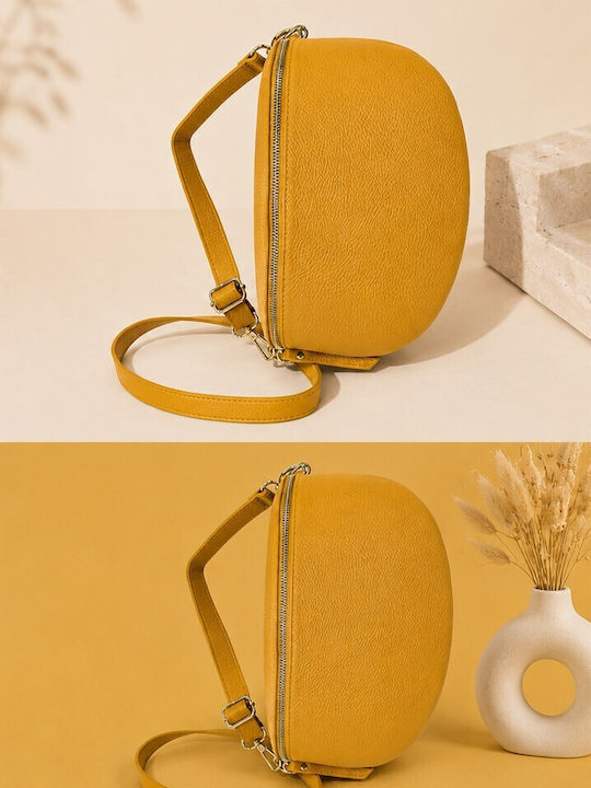 Women's Leather Bum Bag Yellow