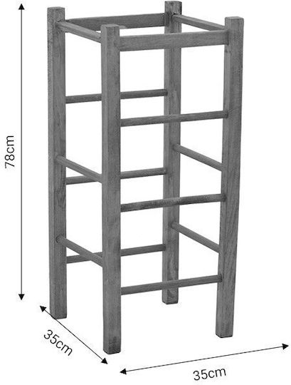 Pakketo Bodier Wooden Skeleton for Bar Stool 35x35x78cm Brown