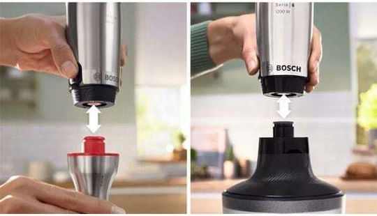 Bosch Serie 6 Ραβδομπλέντερ με Ανοξείδωτη Ράβδο 1200W Ασημί