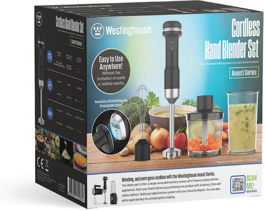 Westinghouse Hand Blender with Stainless Steel Rod Black WKHBA01