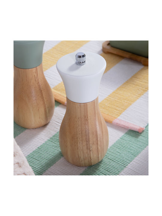 Μύλος Αλατιού Πιπεριού Flop 6x14 White Nef-nef Homeware Κεραμικό Ξύλο