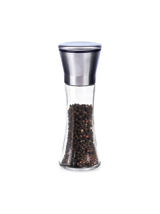 Excellent Houseware Χειροκίνητος Μύλος Πιπεριού Inox σε Ασημί Χρώμα 19cm