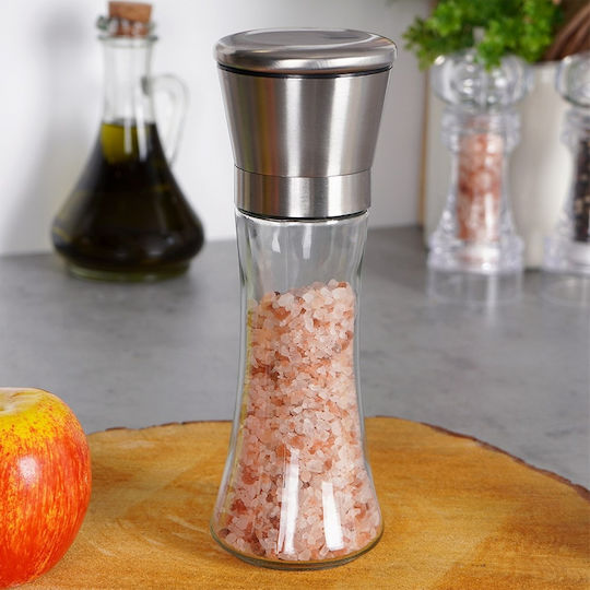 Excellent Houseware Set Manual Râșnițe Condimente Inox în Culoare Argintiu 19cm 1buc