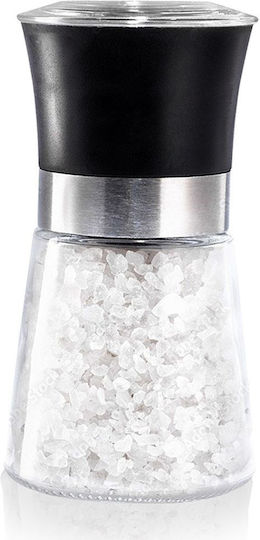 Excellent Houseware Manual Glass Salt Mill In Black Colour 13cm