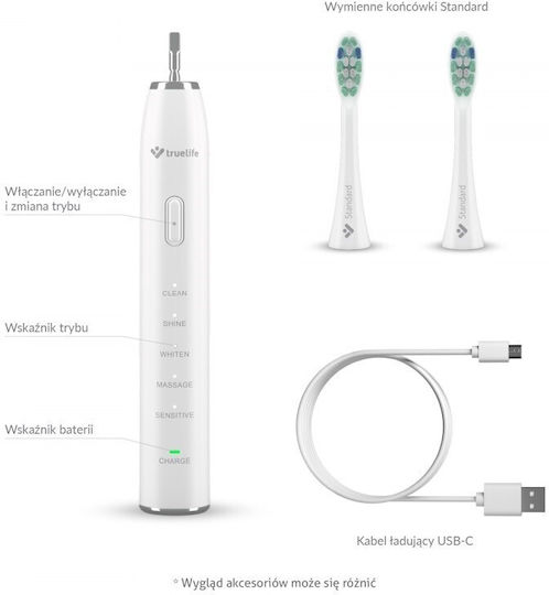 TrueLife Sonicbrush Electric Toothbrush With White Travel Case