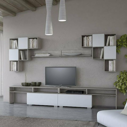 Σύνθετο Σαλονιού Smart No 8 Λευκό Μ340xΒ45xΥ200εκ.