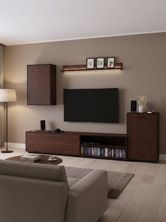 Living Room TV Unit Wenge L180xW33xH170cm